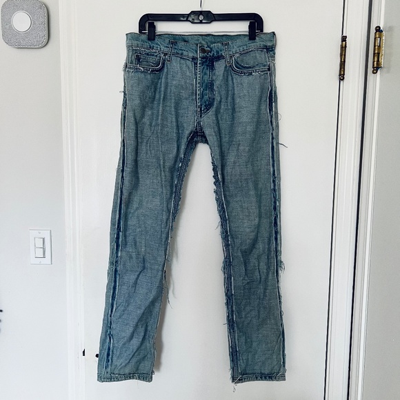Authentic Maison Margiela x H&M Distressed Inside Out Designer Jeans Size 33